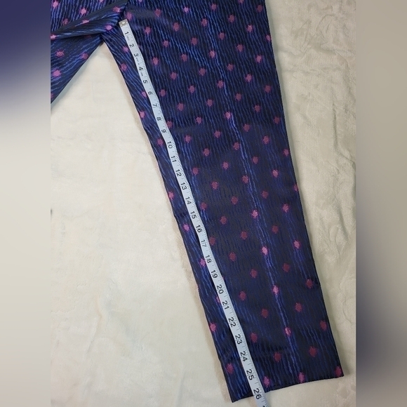 ANNE Klein Ankle Pants. Shimmery Pink and Blue. Very Beautiful. Ladies Size 6 - Picture 13 of 14